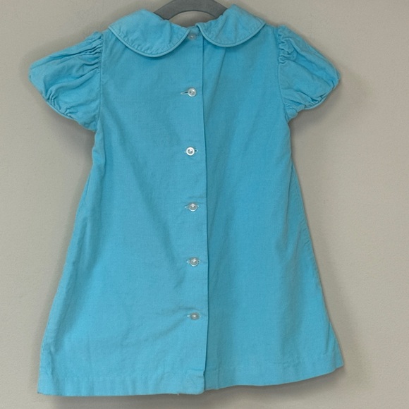Shrimp & Grits Kids: Girls Blue Dress with Pumpkin Patch, Size 2T - Picture 2 of 7